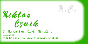 miklos czvik business card